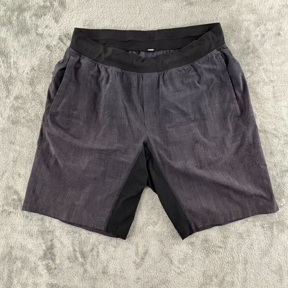 lululemon athletica Men's Gray and Black THE Shorts unlined 11” inseam